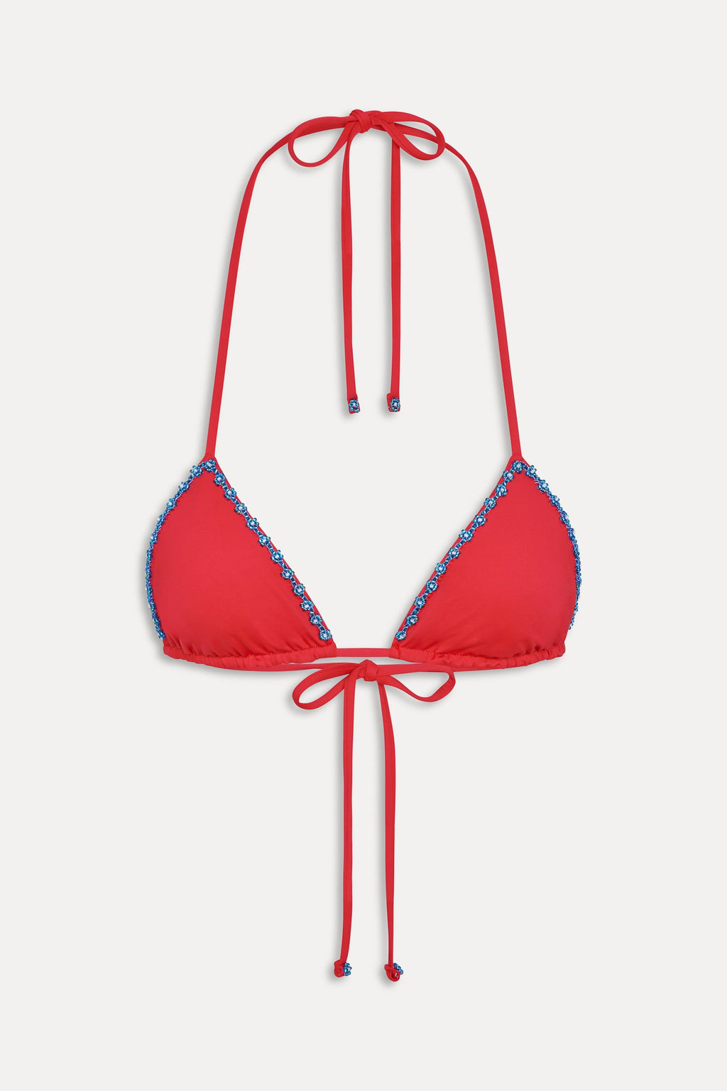 Nick Beaded Triangle Bikini Top - Havana