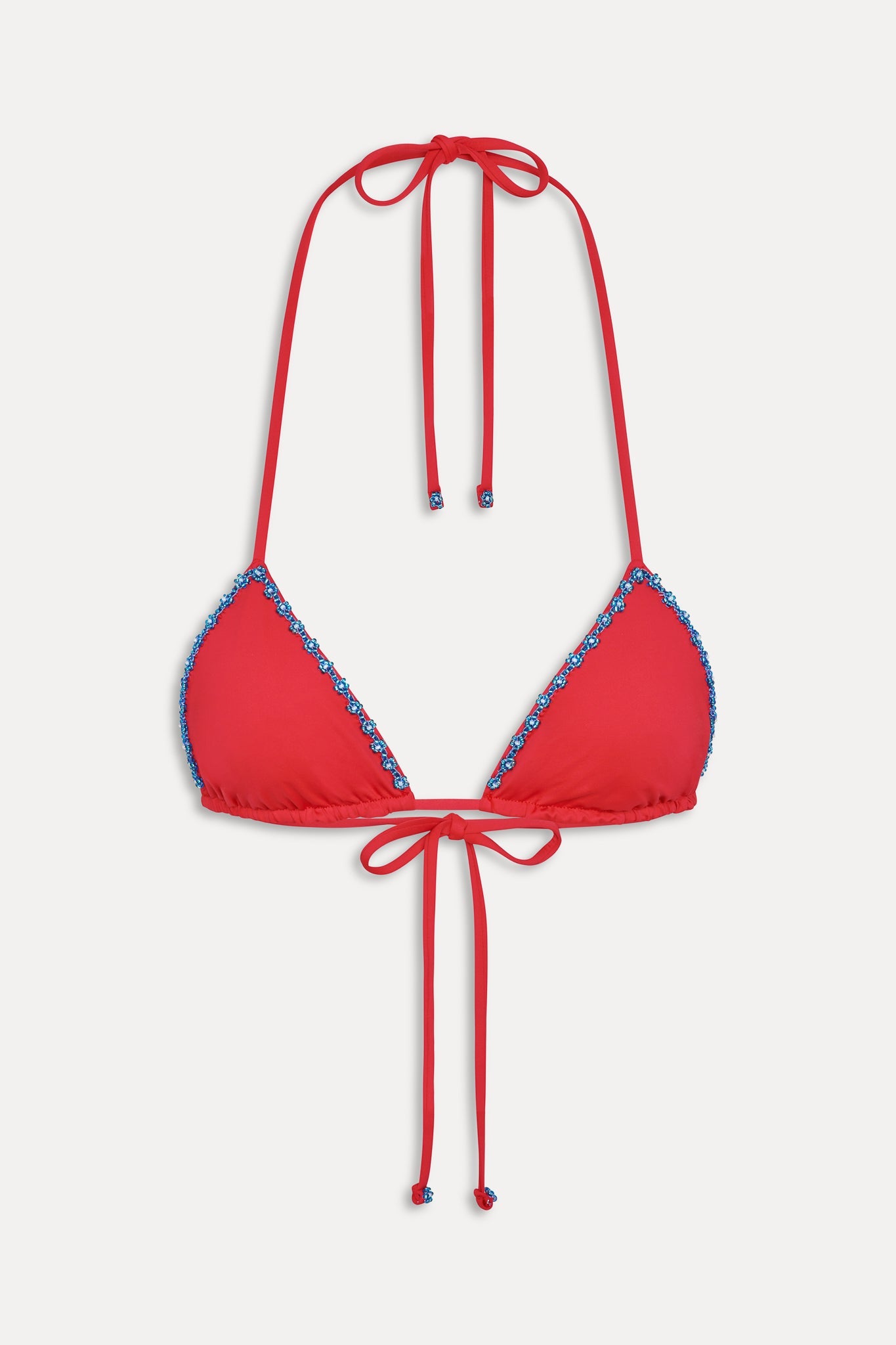 Nick Beaded Triangle Bikini Top - Havana